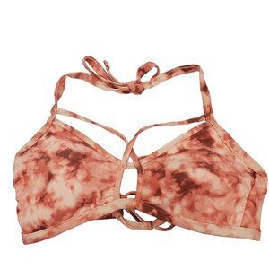 Xhilaration Women's Salmon Tie Dye Strappy Halter Neck Bikini Swim Top Size D/DD